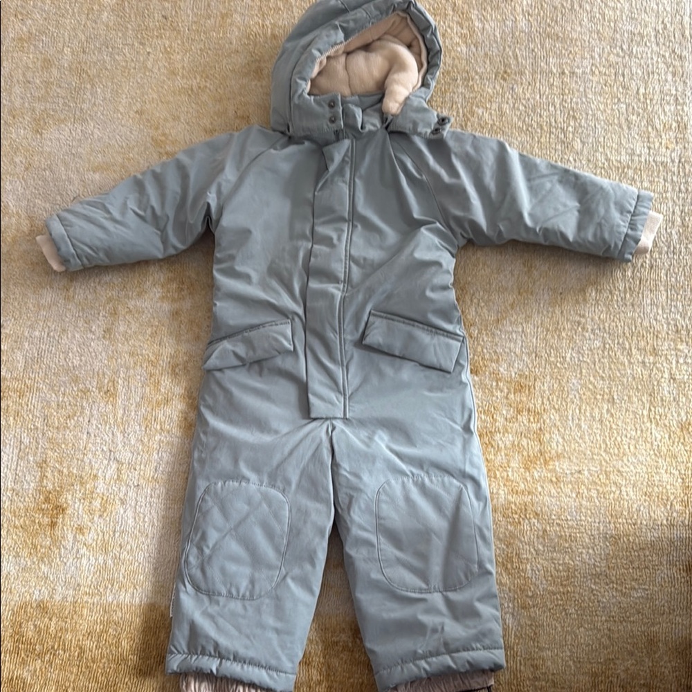 7 AM Enfant snowsuit grand benji plush 2-3 years Cozy Blue Hooded Snowsuit&hat🩵